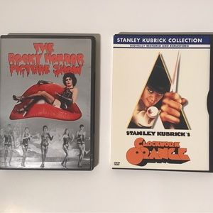 2 vintage Halloween dvds rocky horror picture show and clockwork orange